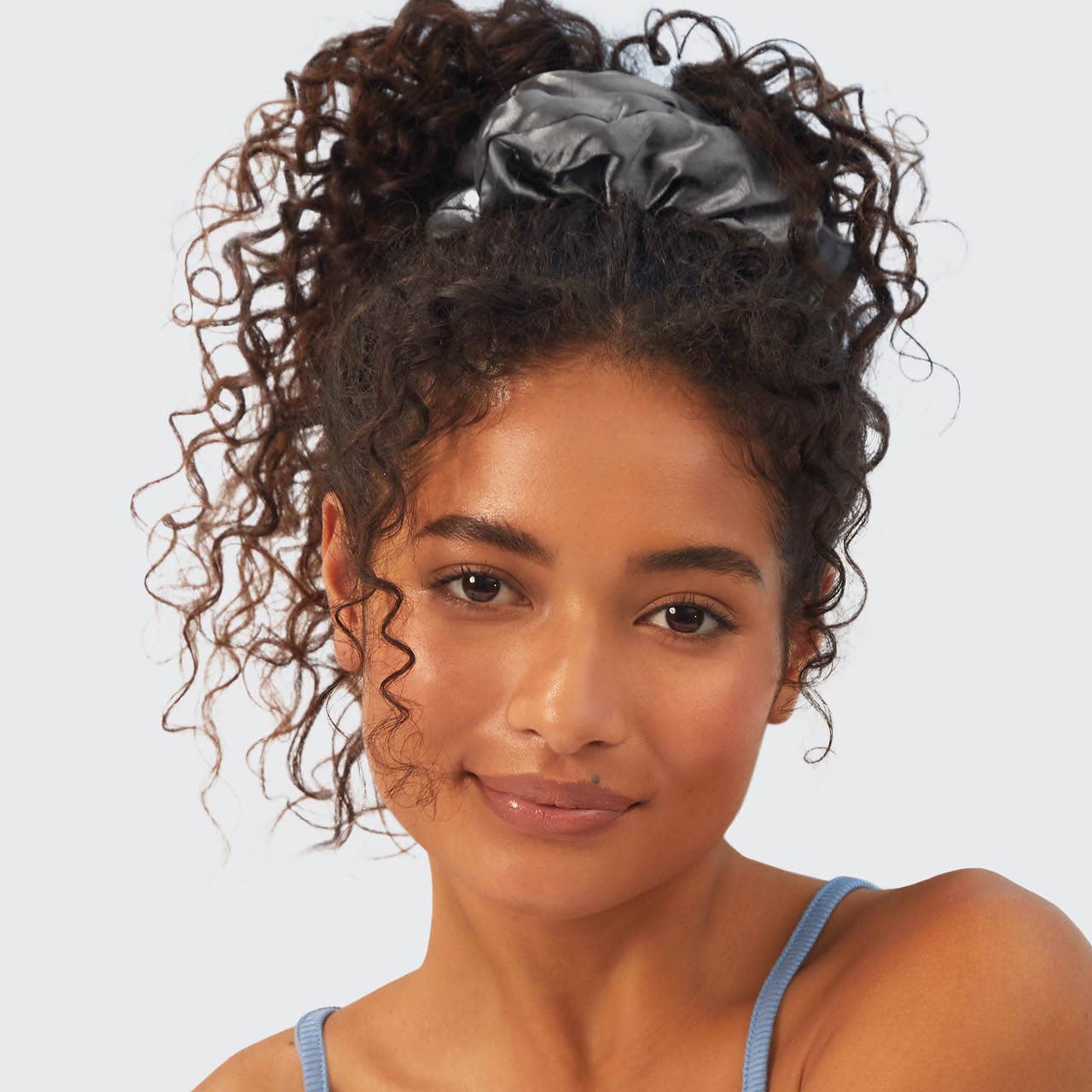 KITSCH - Wholesale Scrunchie - Women's - Satin Sleep Pillow Scrunchies - Charcoal/Gold4