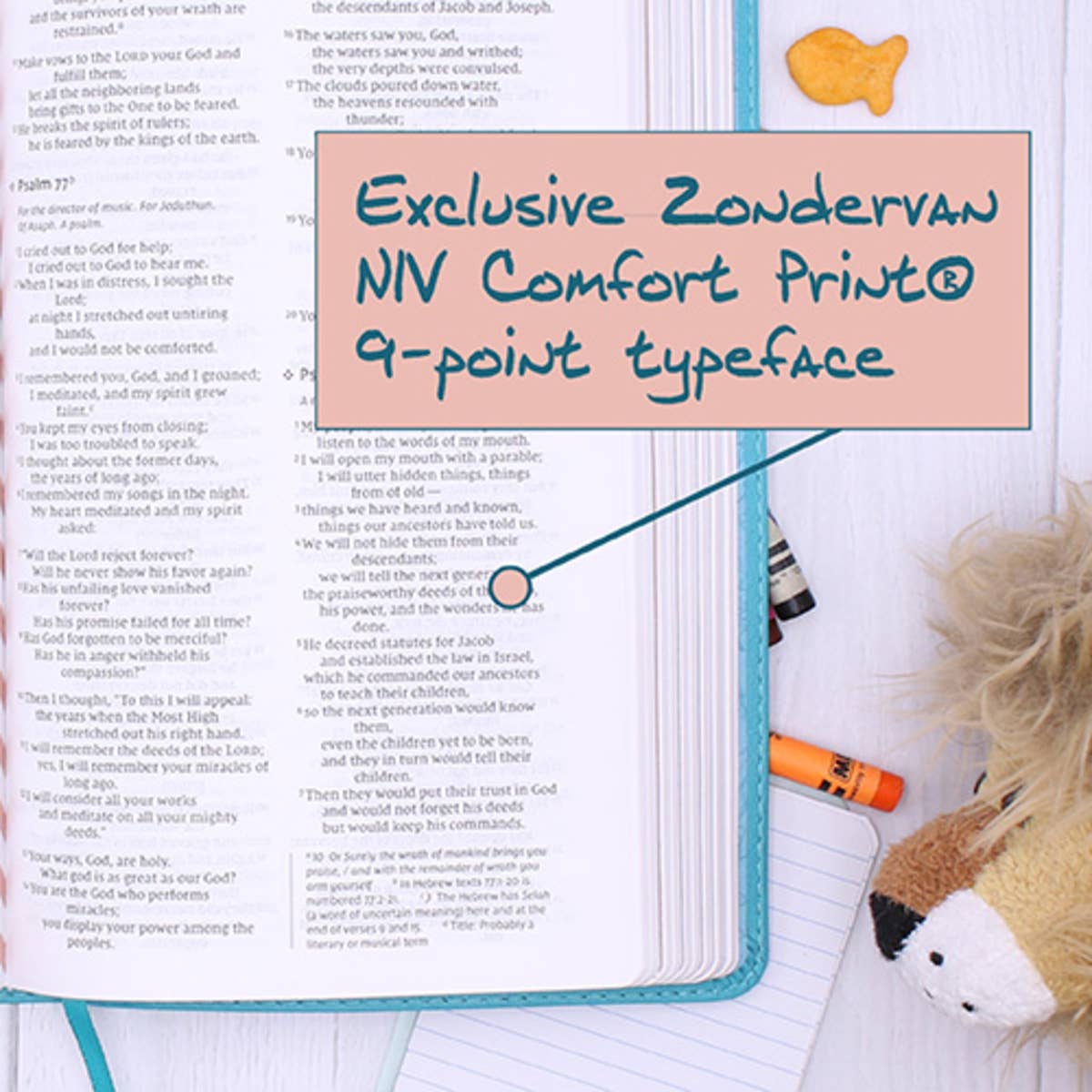 HarperCollins Christian Publishing - Wholesale Religion - NIV The Busy Mom's Bible, Leathersoft, Teal, Red Letter2