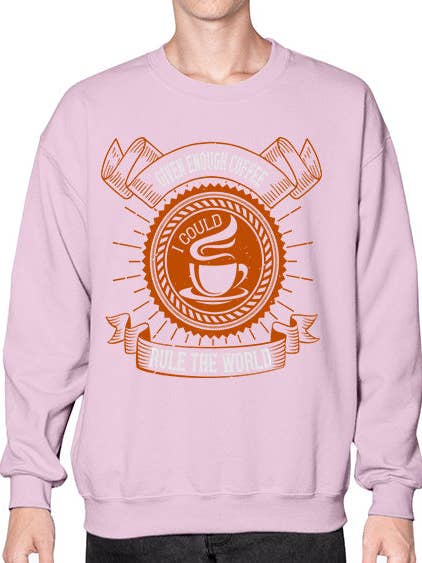 Mit genug Kaffee könnte ich die Welt regieren 178# - Kaffee-Sweatshirt - Crew für den Großhandel von tshirt unlimited