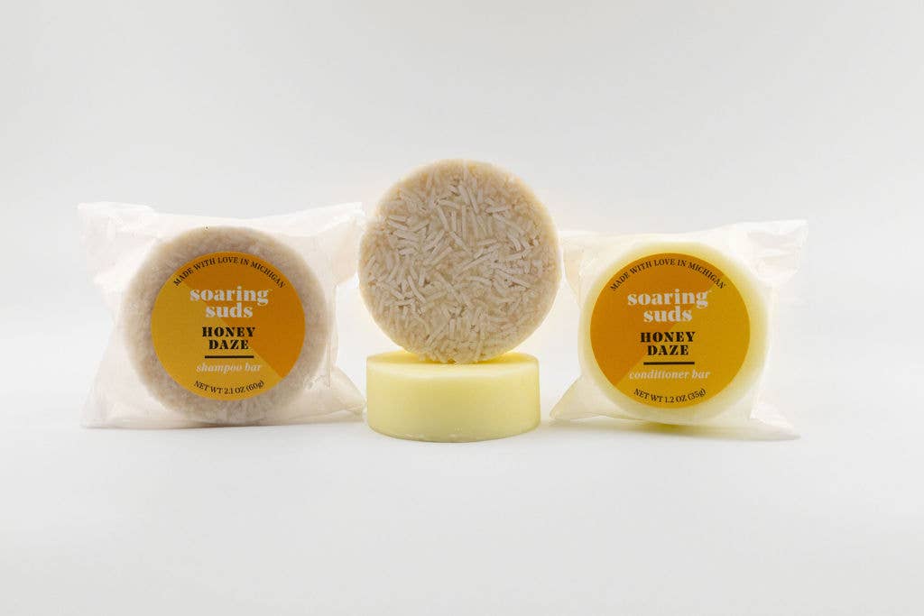 Soaring Suds Soap Co., LLC - Wholesale Shampoo Puck/Solid Shampoo - Honey Daze Shampoo and Conditioner Bars3