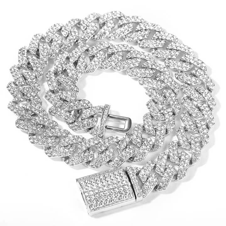 Fashion Metal Necklace (18mm, Silver) for wholesale by EMESLY