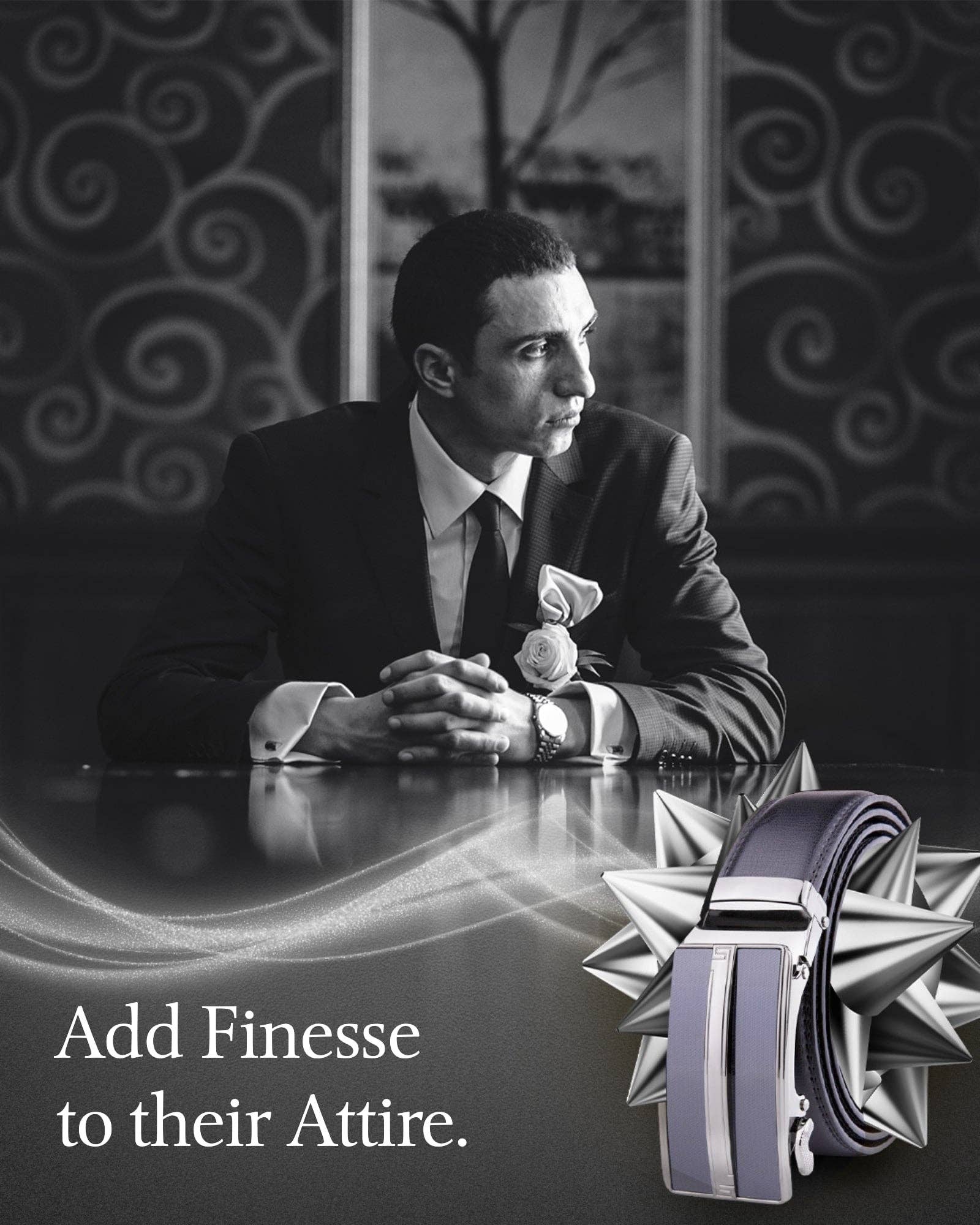 Access Denied Accessories - Venta al por mayor Cinturón - Hombre - Cinturones de Cuero con Trinquete para Hombre con Hebilla Deslizante Automática21