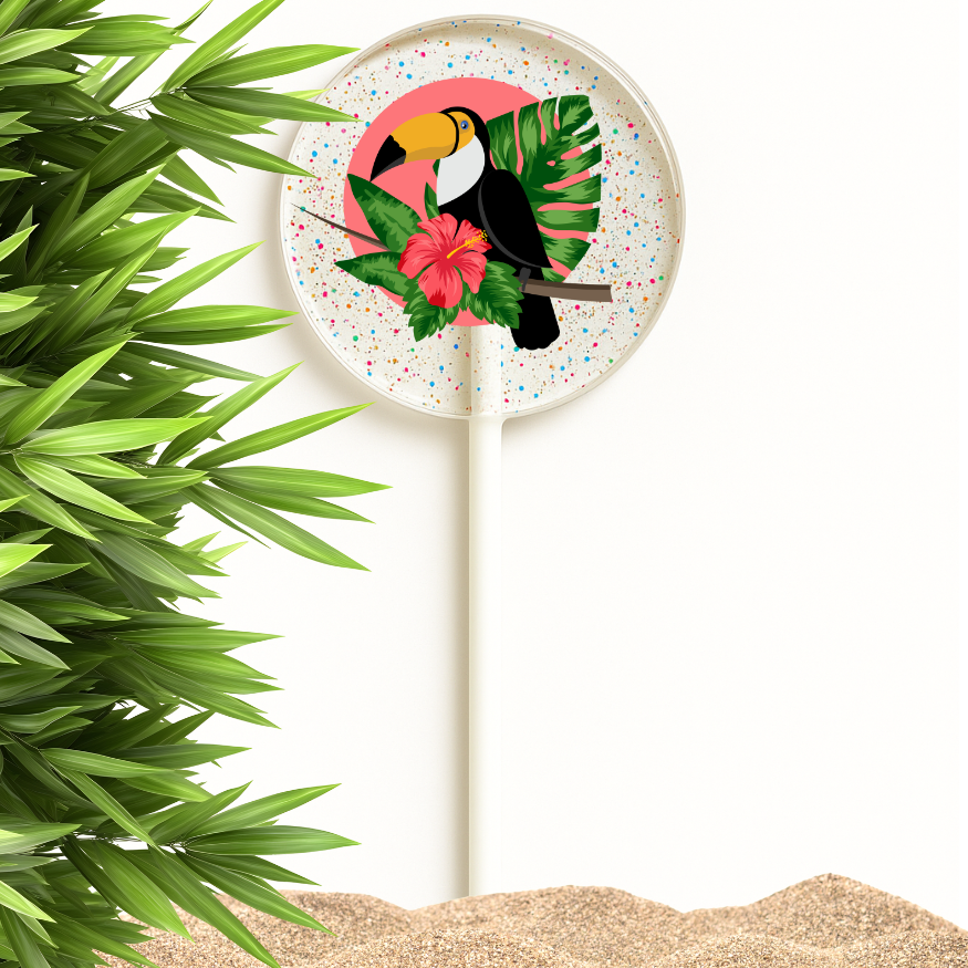 TheLollipopStudio - Wholesale Lollipop - Hawaiian Hibiscus & Aloha Lollipops, Tropical Favors6