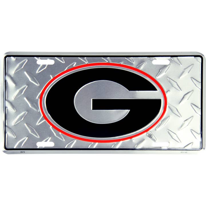 7 Star - Wholesale Sign - Georgia Bulldog NCAA Aluminum License Plate6" x 12" USA MADE