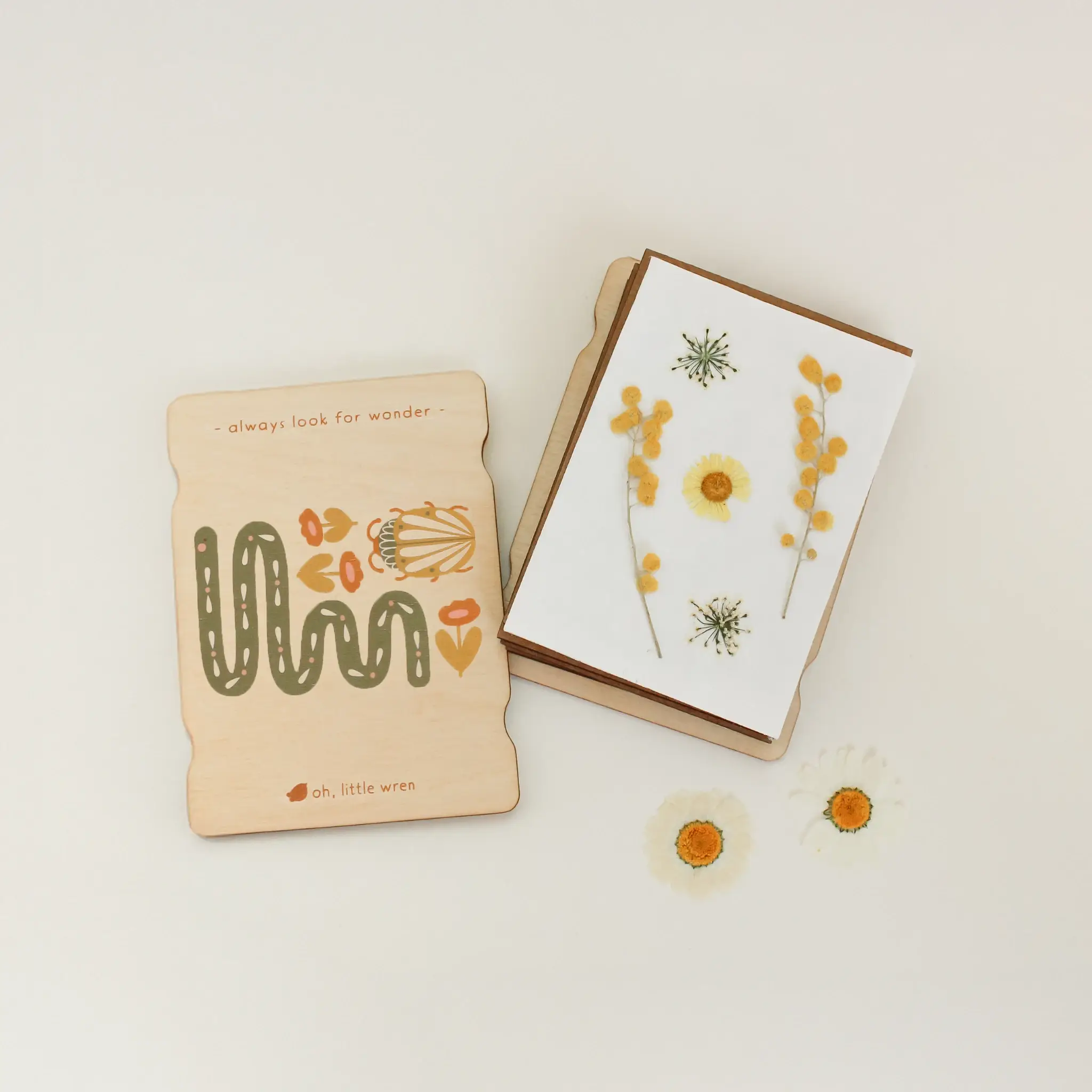 oh, little wren - Wholesale DIY Craft Kit - Kids - Little Nature Press - Mini Wooden Flower Press-Snake Design1