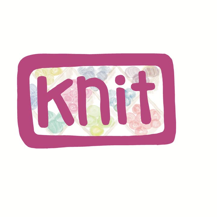 Tricot — Aimant ou autocollant : Cadeau pour tricoteurs — Boutique de laine locale pour la vente par Hudson Illustration Co - About Town Co