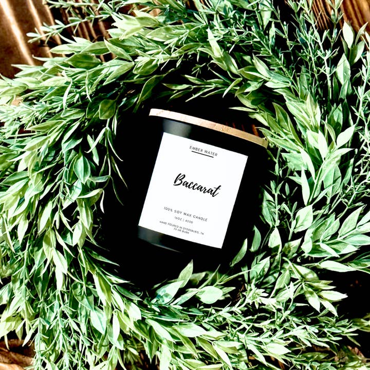 Ember Water - Vente Bougie en bocal - Bougie 100 % soja 16 oz Baccarat