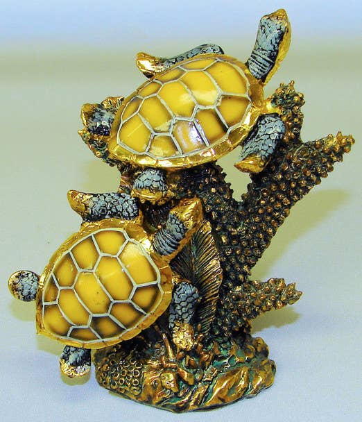 Sea Creations - Wholesale Decorative Figurine - Sea Turtle Figurine Gold 4"0