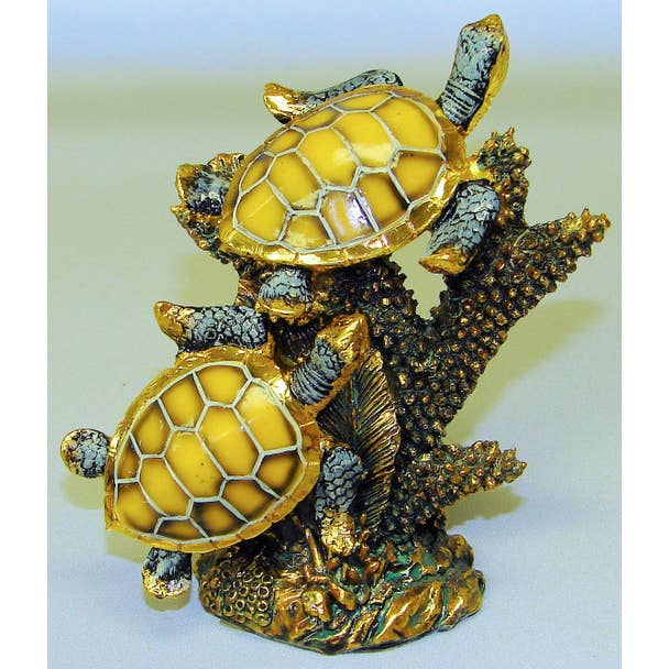 Sea Creations - Wholesale Decorative Figurine - Sea Turtle Figurine Gold 4"