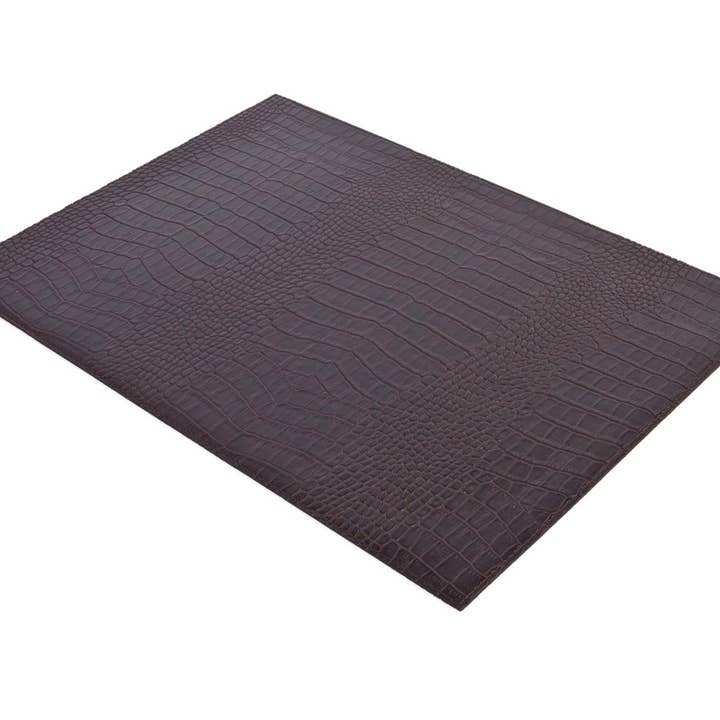 Signature Home Collection GmbH – wholesale Placemat – placemats set of 6 rectangular croco dark brown black