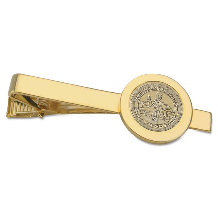 Winston-Salem State Rams Gold Tie Bar for wholesale by Collegiate Gifts and Accessories