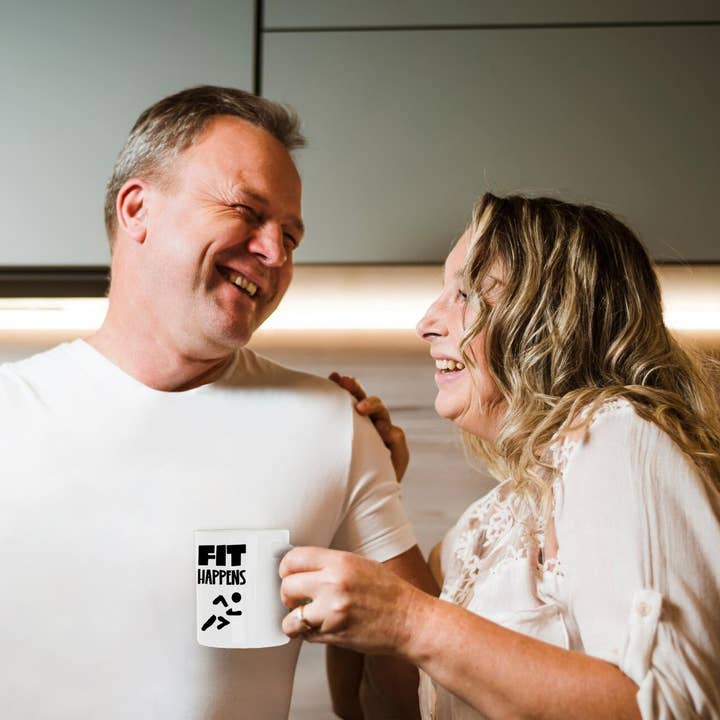 3dRose - Wholesale Coffee Mug - 3dRose, Cool Funny Fit Happens Running Jogging Sports Pun, Mug10