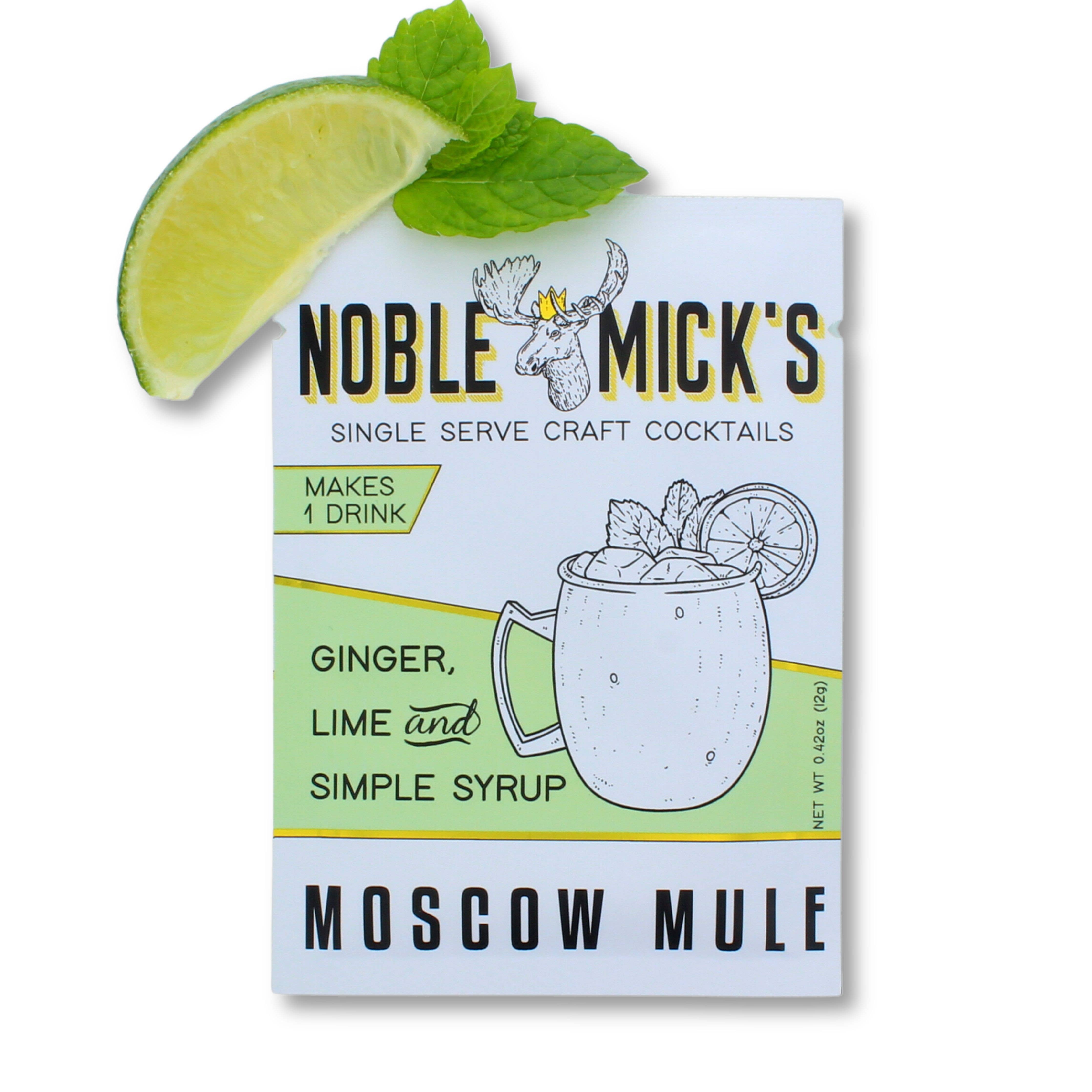 Noble Mick's - Craft Beverage Company - Wholesale Cocktail Mix/Syrup - Moscow Mule Single Serve Craft Cocktail2