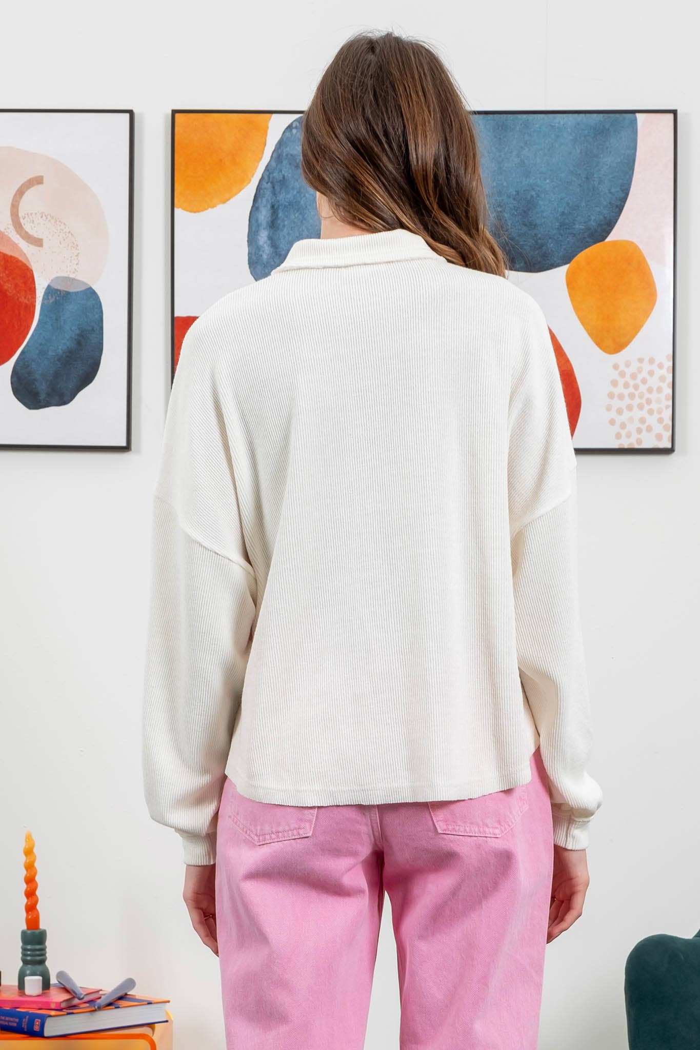 Blu Pepper - Venta al por mayor Jersey corto de punto - Mujer - TOP DE PUNTO CON CUELLO Y BORDES CRUDOS51