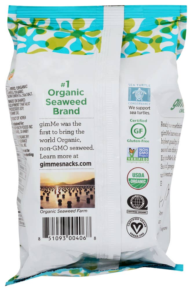 KeHE Distributors, LLC - Wholesale Crackers - Gimme Seaweed Snack Roasted Sea Salt Organic 0.35 oz1