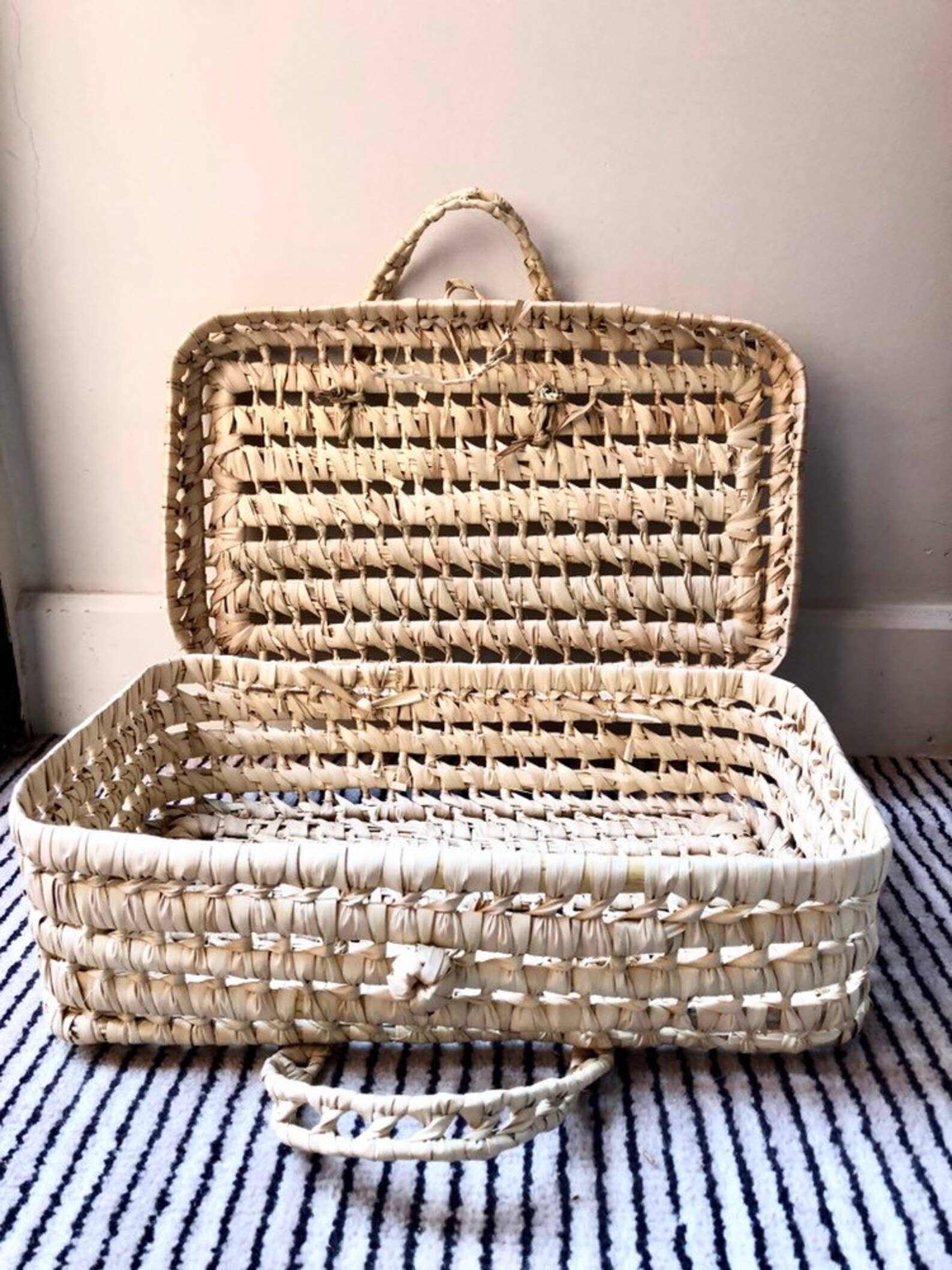 HandHappiness - Venta al por mayor Maleta - Niños - Maletas naturales de hoja de palma en 3 tamaños, incluye maleta para bebé8