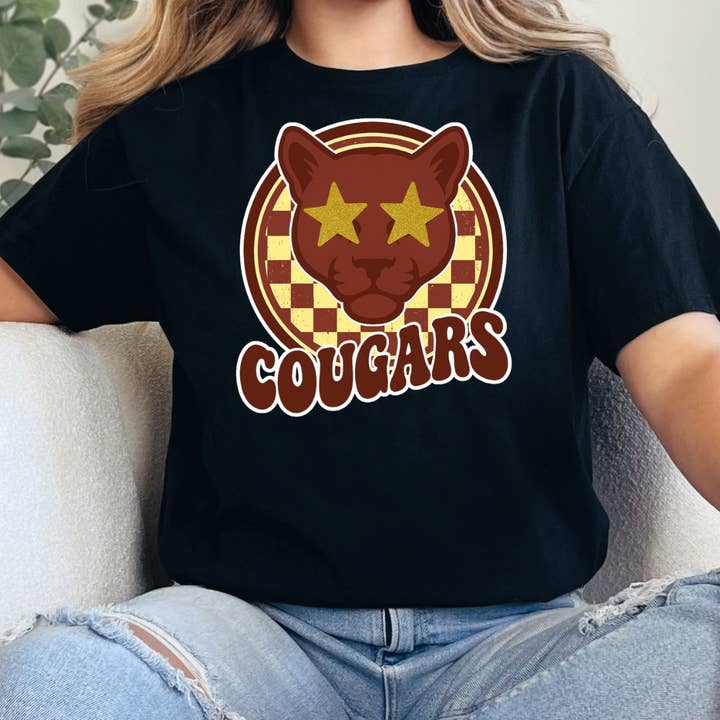 Custom Game Day School Mascot, Mascot Stars Spirit Tee for wholesale by Creatively Handmade