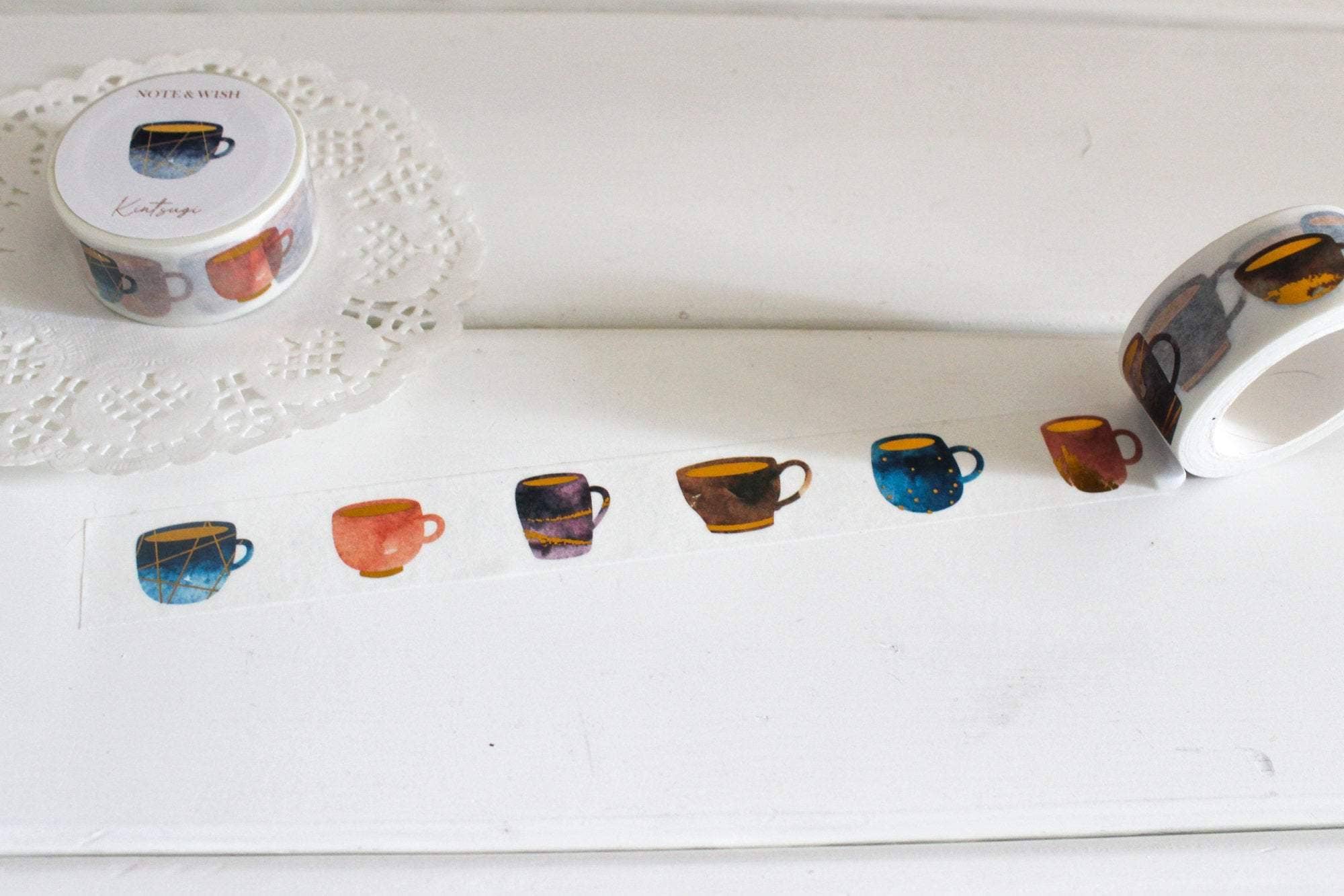 Note & Wish - Venta al por mayor Cinta washi - Kintsugi Washi Tape, cinta washi de té1