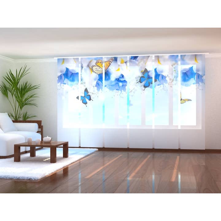 Uppsättning av 6 Underbara fjärilar och Iris Panel Gardiner för wholesale av IlyDecor