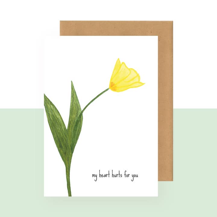 Carte postale - J'ai mal au cœur pour toi pour la vente par Studio Bertha