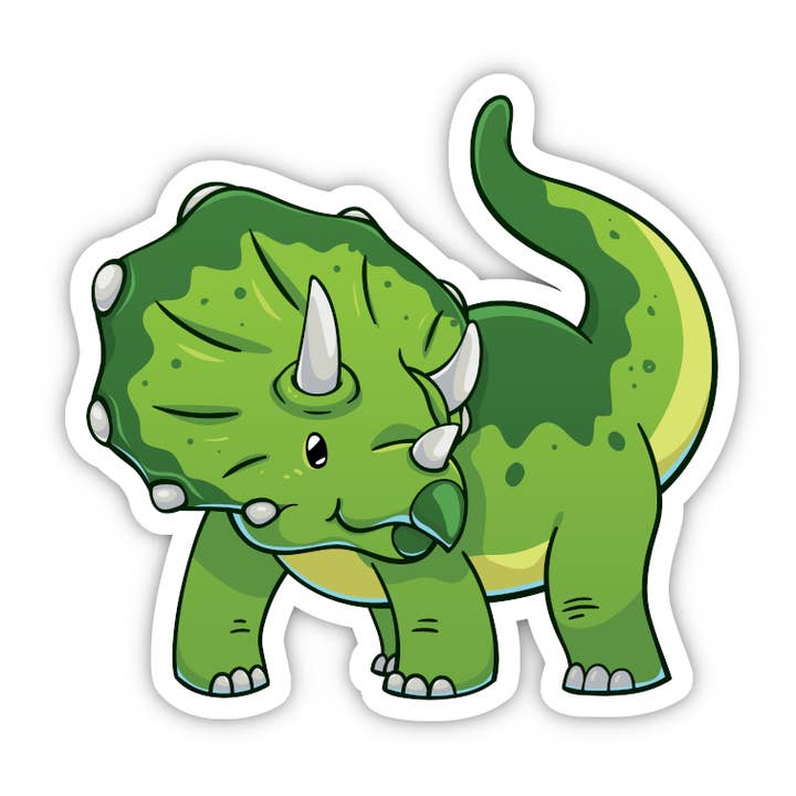 Triceratops Sticker | Waterproof, Vinyl Stickers For Kids for wholesale by Vancity Stickers