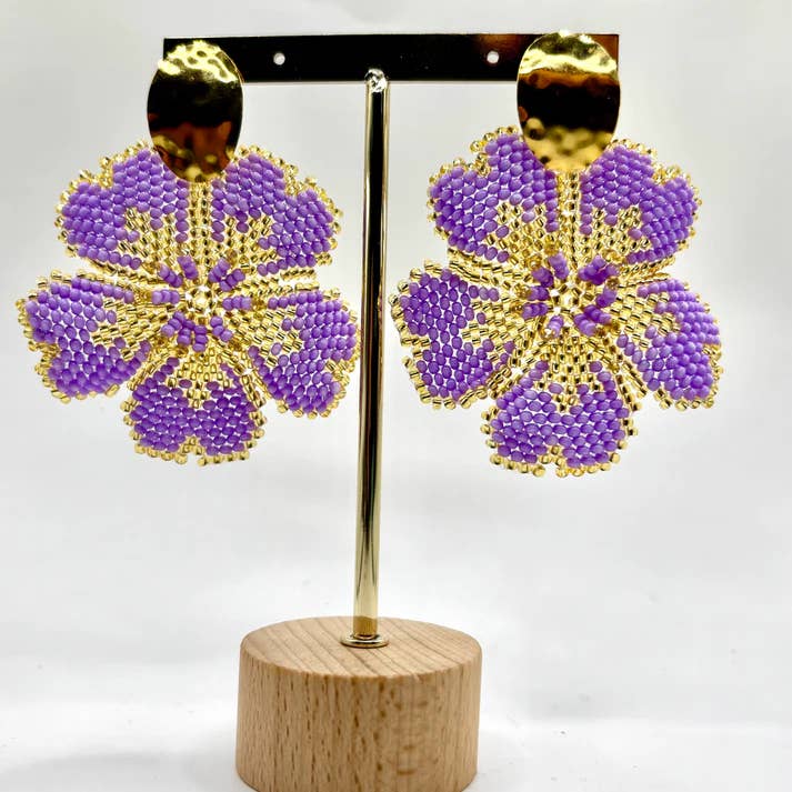 Bellalu Jewelry and Accessories - Wholesale Dangle Earrings - Handmade Corazón Flower Colombian Earrings