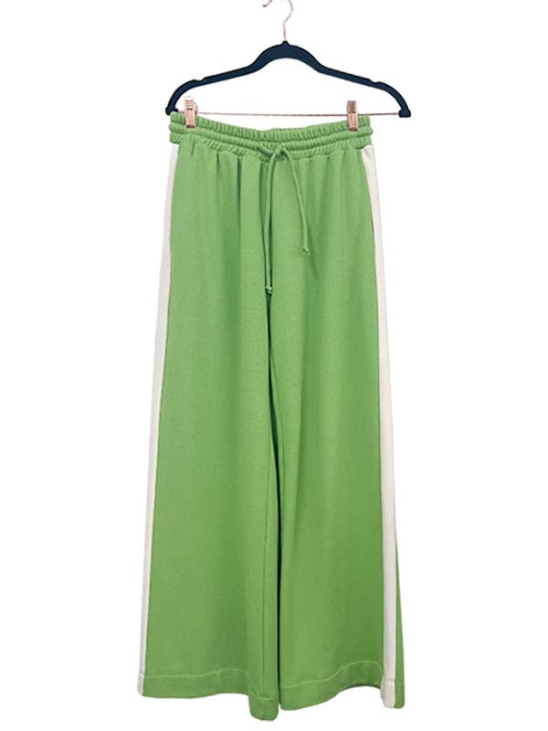 BUCKETLIST - Wholesale Lounge Sweatpants/Joggers - Women's - P5427 Contrast Details Wide Waist Banded Sweatpants