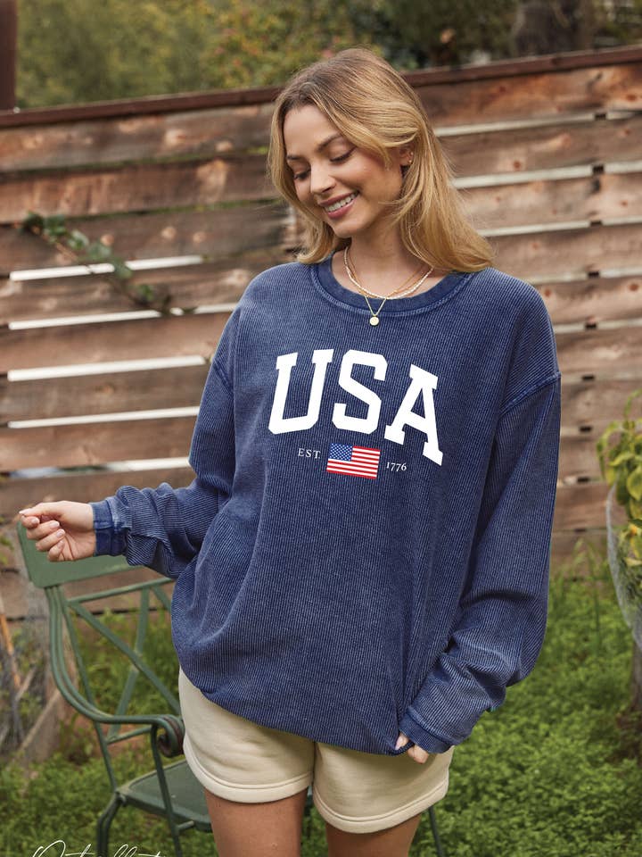 USA EST.1776 Termisk vintage tröja för wholesale av OAT COLLECTIVE