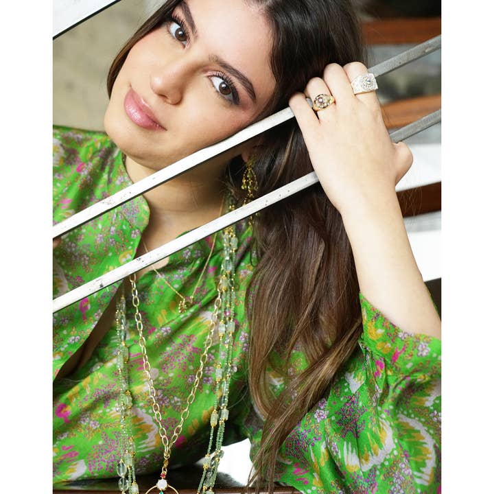 DIAPERIS - Wholesale Cocktail/Statement Ring - CISTUS RING IN GOLD AND BLUE TOPAZ2