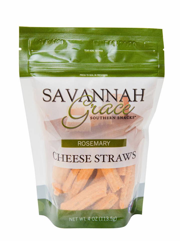 Rosemary Cheese Straws 4 oz Bag for wholesale by Integrity Food Group