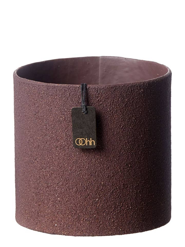 Portavaso cilindrico Dune color Fudge per la vendita all'ingrosso da parte di Lübech Living