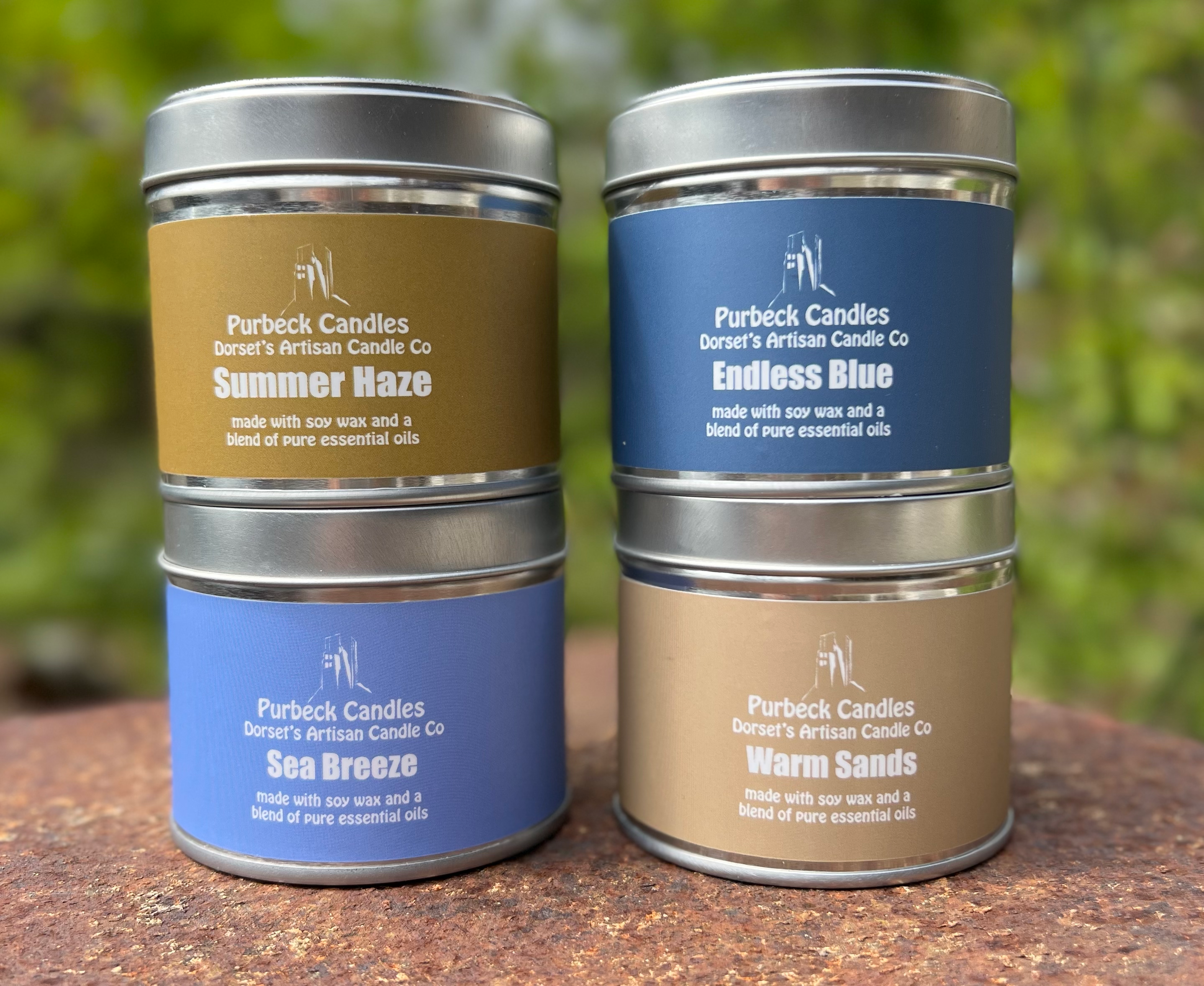 Purbeck Candles – wholesale Travel candles – Signature Range Candle in a Tin - Endless Blue2