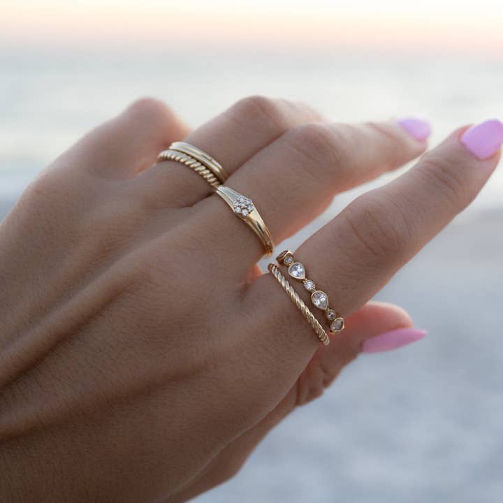 Sami Jewels - Wholesale Multi-Stone Ring - Pear Stacking Ring