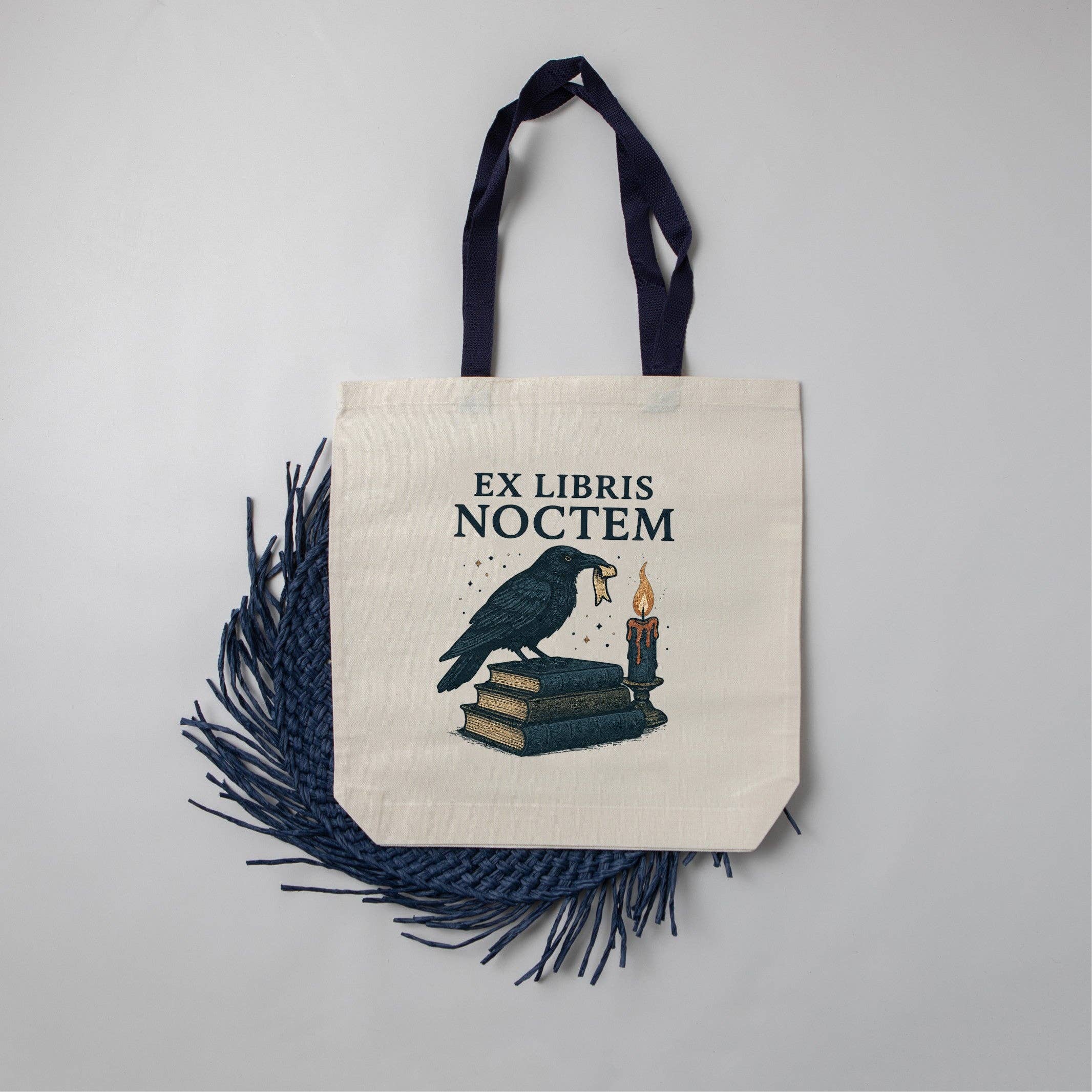The Obstinate Octopus - Wholesale Tote Bag - Unisex - "Ex Libris Noctem" Halloween Themed Book Bag1