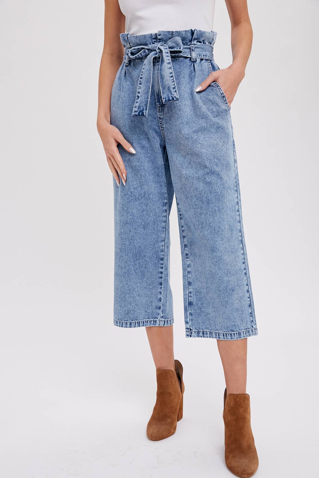 Bluivy - Wholesale Pants - Women's - BELTED PAPERBAG CULOTTES14