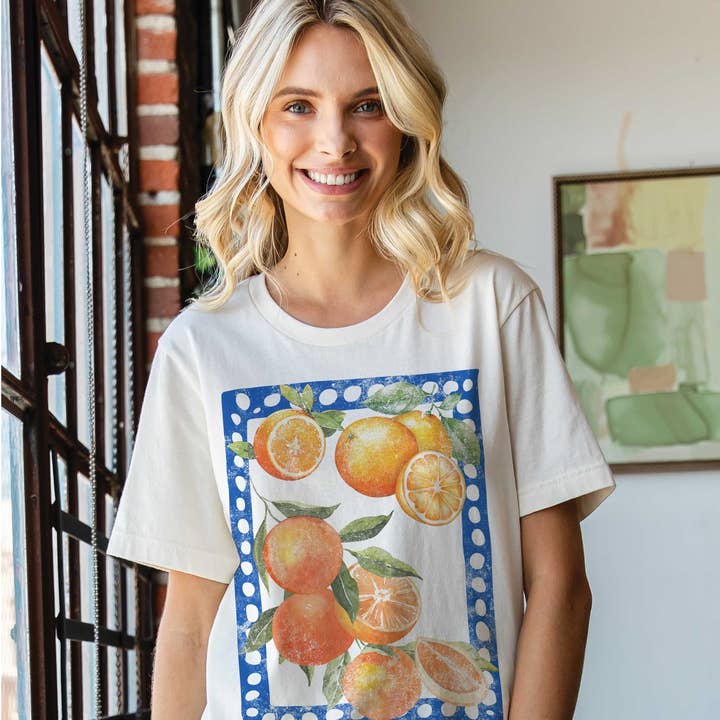 SUMMER ORANGES Graphic Tee for wholesale by BLUME & CO.