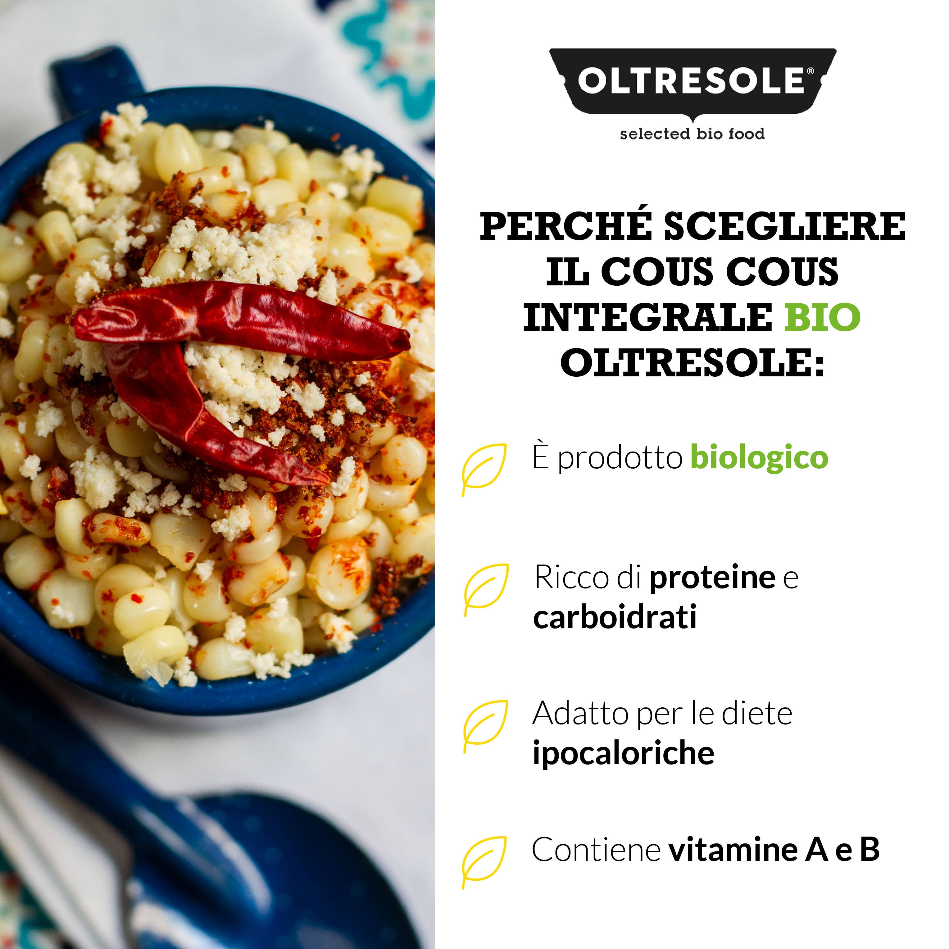 Oltresole - Wholesale Whole Grains - ORGANIC WHOLEMEAL COUSCOUS 5 Kg1