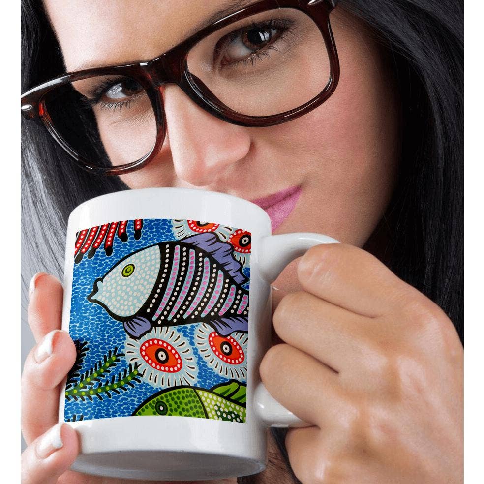 3dRose - Venta al por mayor Taza - 3dRose, Brasil, Río de Janeiro, Vía do Abraão. Textil batik., Taza9