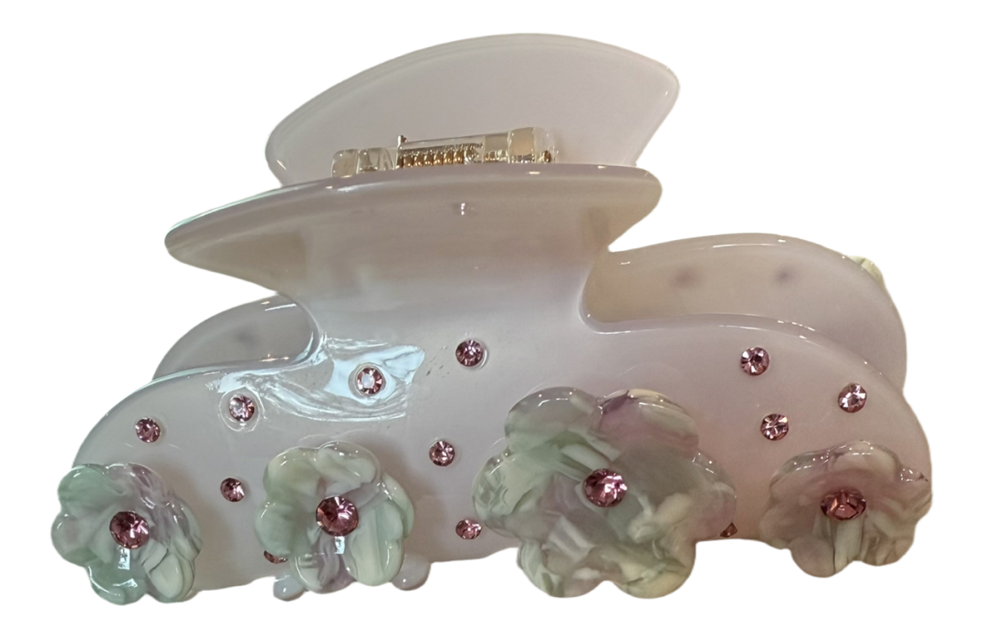 lil darlings inc - Wholesale Hair Clip - Kids - Gorgeous rhinestone swirl flower clips 1