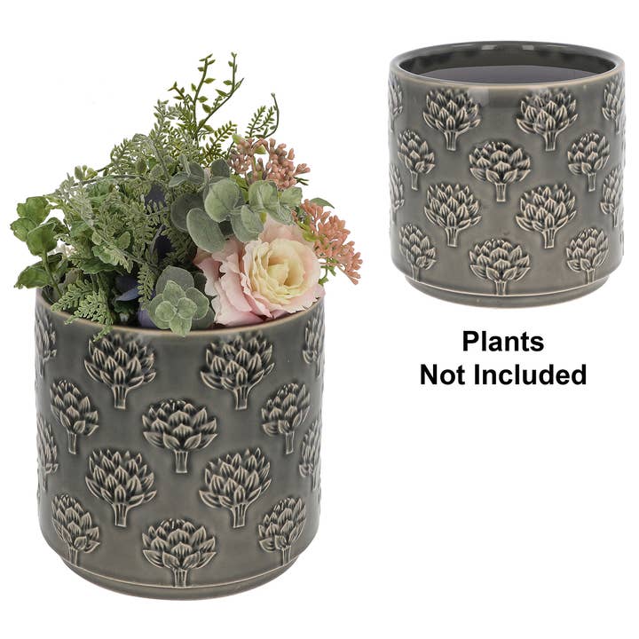 Joe Davies - Wholesale Plant Pot - Deco Glaze Planter Motif 14cm2