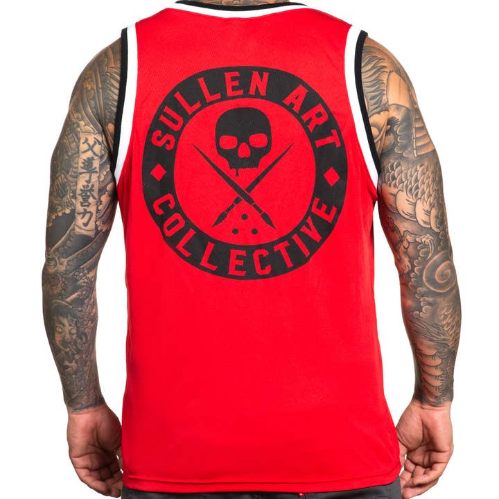 Débardeur en jersey BOH - Rouge pour la vente par Sullen Clothing