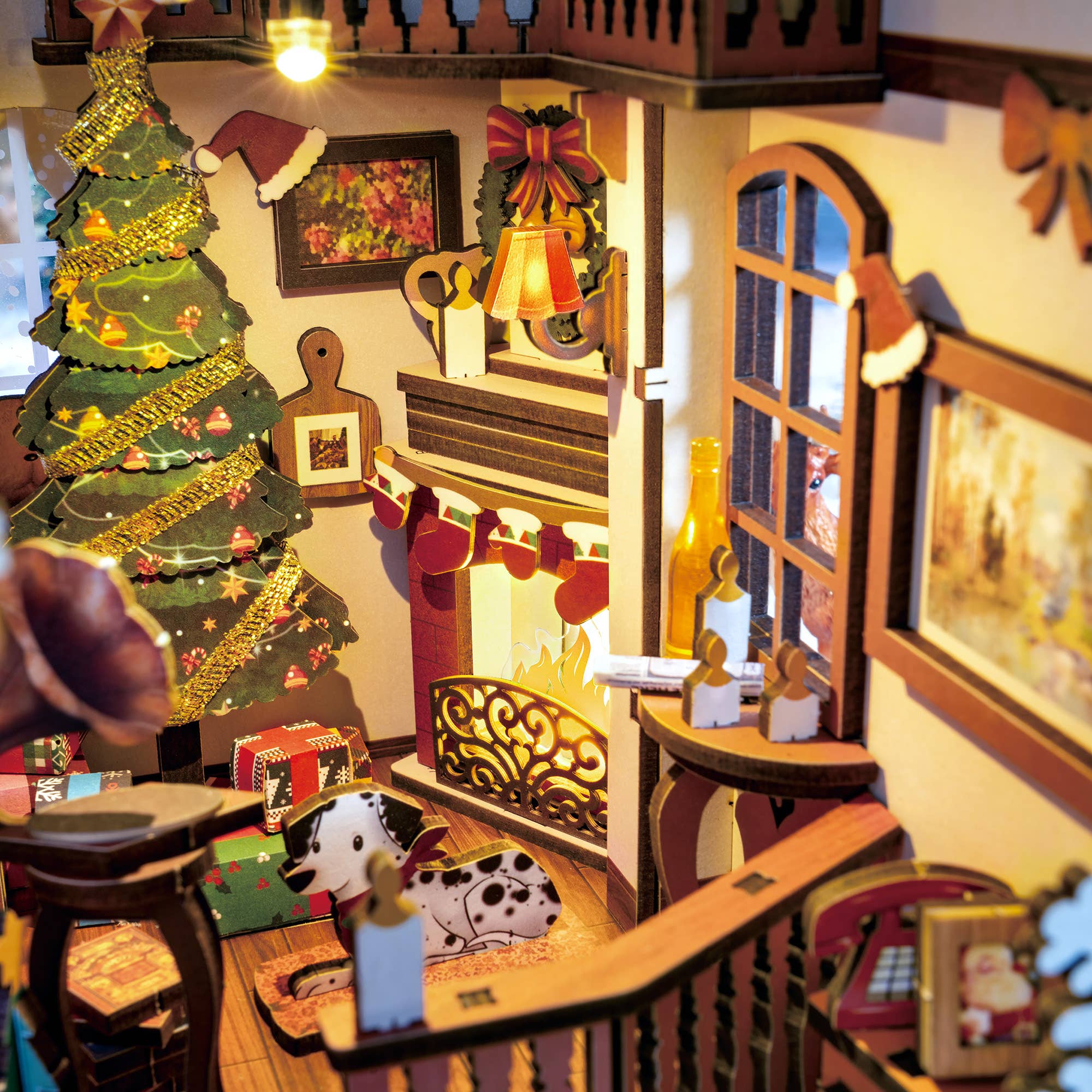 Hands Craft - Wholesale Puzzle - Kids - DIY Book Nook Kit: Christmas Indoor Scene5