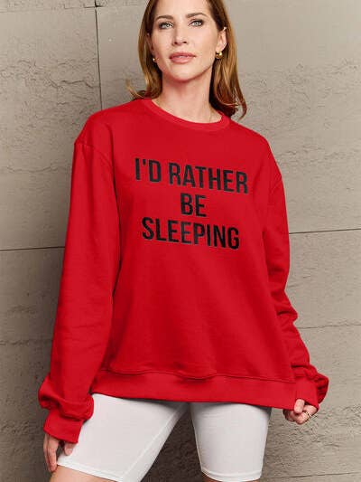 I'D RATHER BE SLEEPING Round Neck Sweatshirt for wholesale by Fashion Quality Boutik