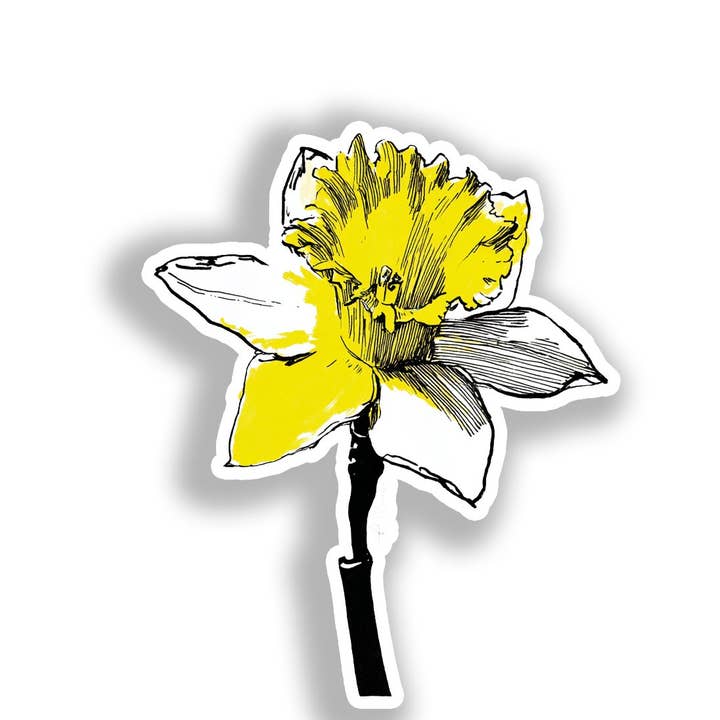 Yoonek Graphics - Wholesale Sticker - Daffodil Flower Decal Sticker # A019731
