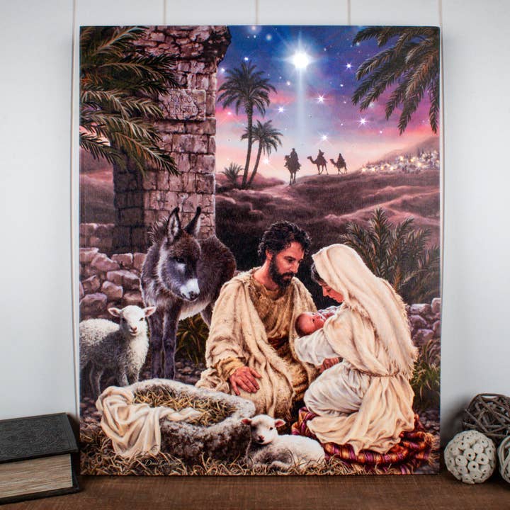 Jesus is Lord 16x20 Fiber Optic Canvas for wholesale by Glow Decor