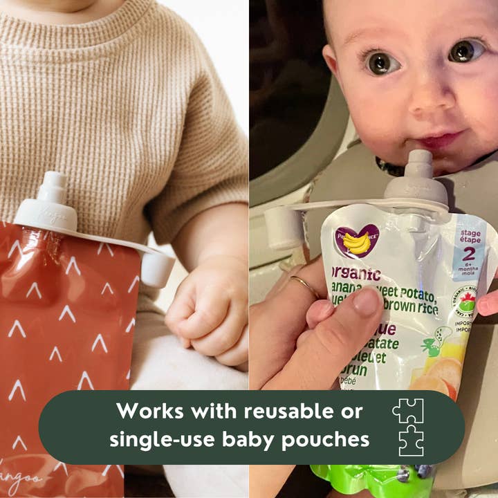 Kangoo et cie - Wholesale Drink Topper - Anti-spill spouts for baby food pouches (2 units) - No Spill6