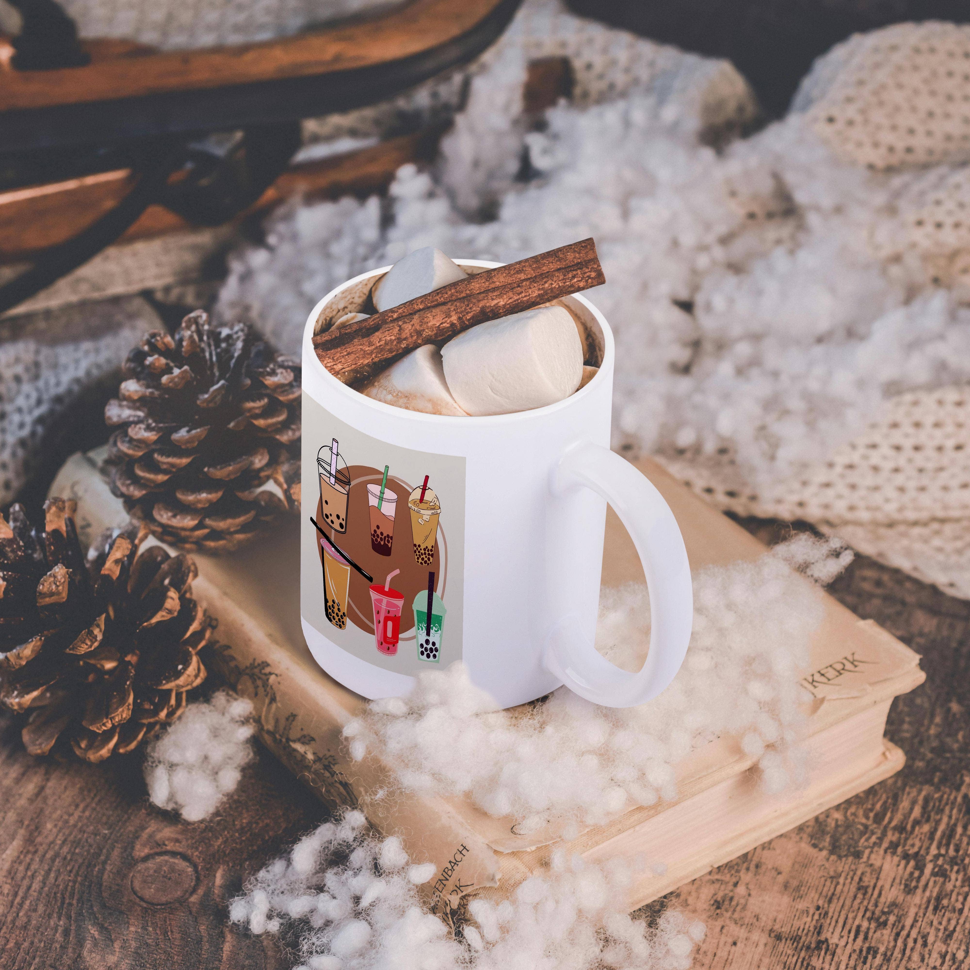 3dRose - Vente Tasse à café - 3dRose, Images mignonnes de saveur de thé au lait, Tasse11