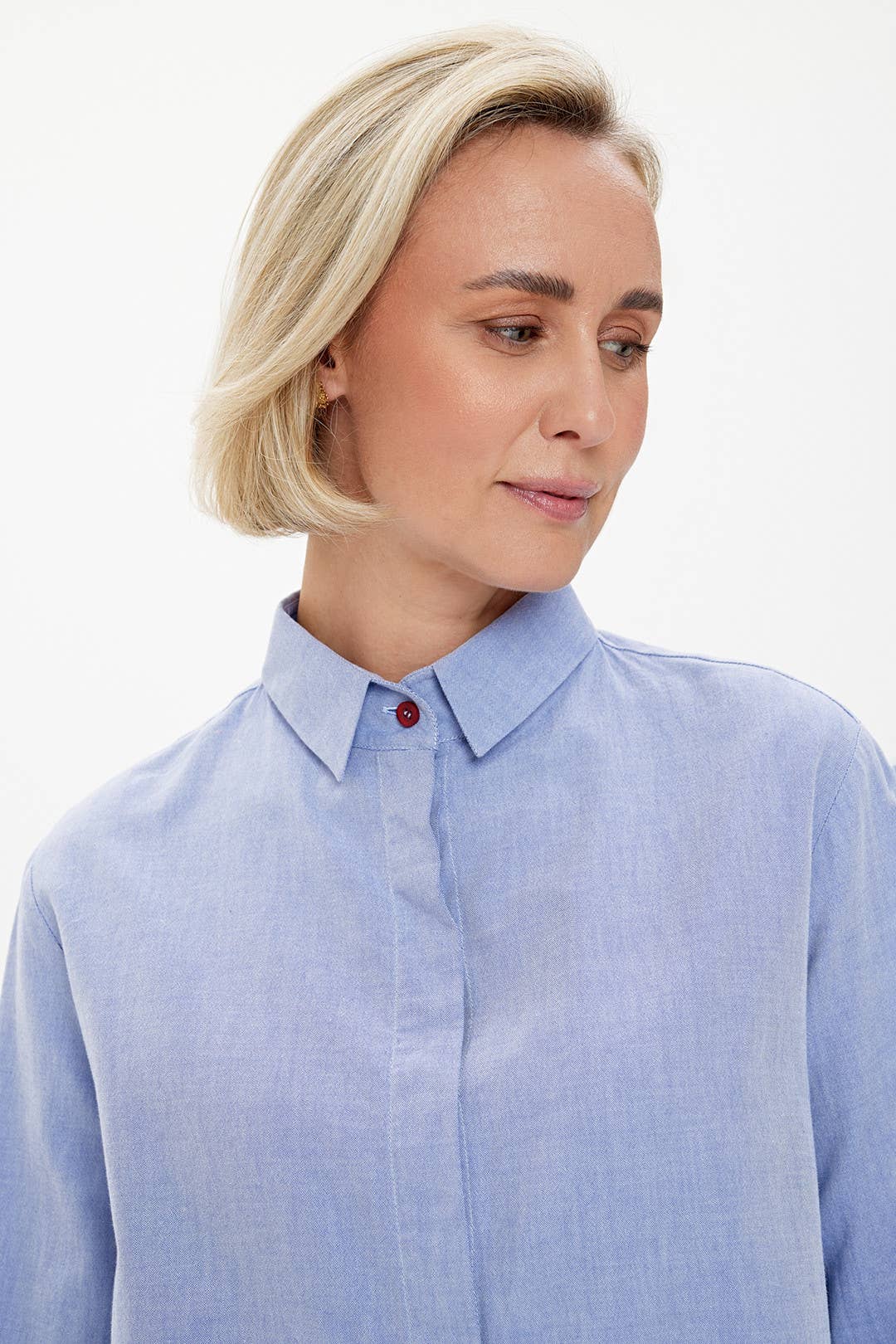 CAPSULE by Agnė Gilytė - Wholesale Button Down Shirt - Women's - Shirt 'OXFORD' | classic washed cotton in baby blue9