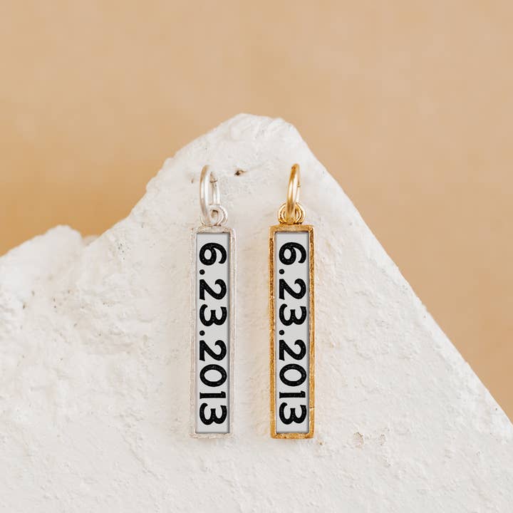 Bel Kai - Wholesale Pendant/Charm Necklace - B&W Personalized Name Framed Charm *Customizable