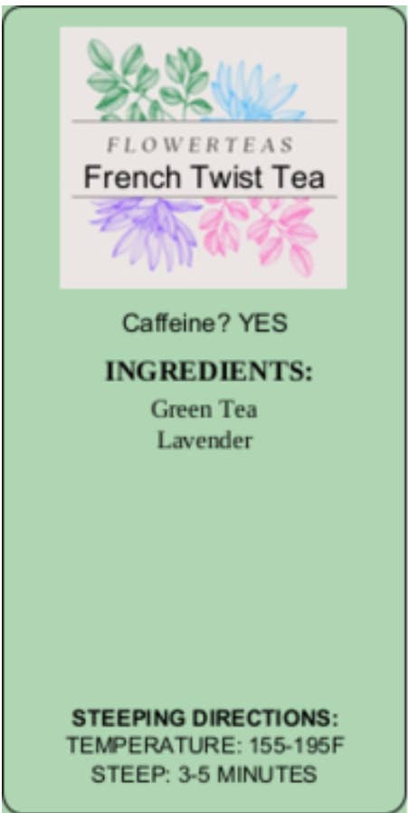 FlowerTeas – Engroshandel Løs te – Løsbladet te i løs vægt 1 lbs Kommerciel brygning Fødevareservice65